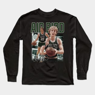 Larry Bird Legend Air Bird Basketball Signature Vintage Retro 80s 90s Bootleg Rap Style Long Sleeve T-Shirt